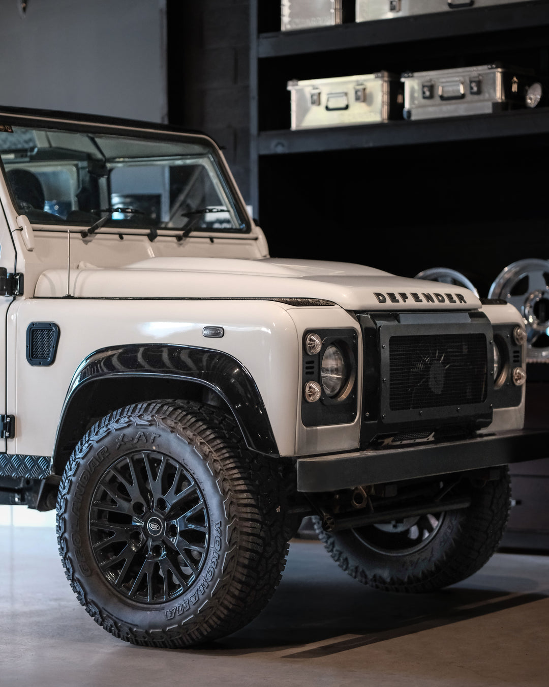 Defender heritage aluminium headlight surrounds