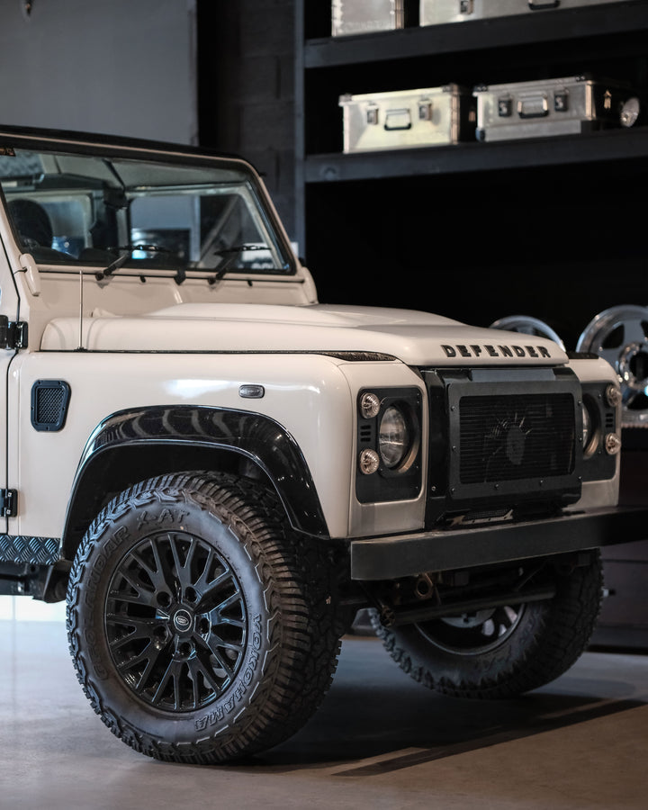 Defender heritage aluminium headlight surrounds