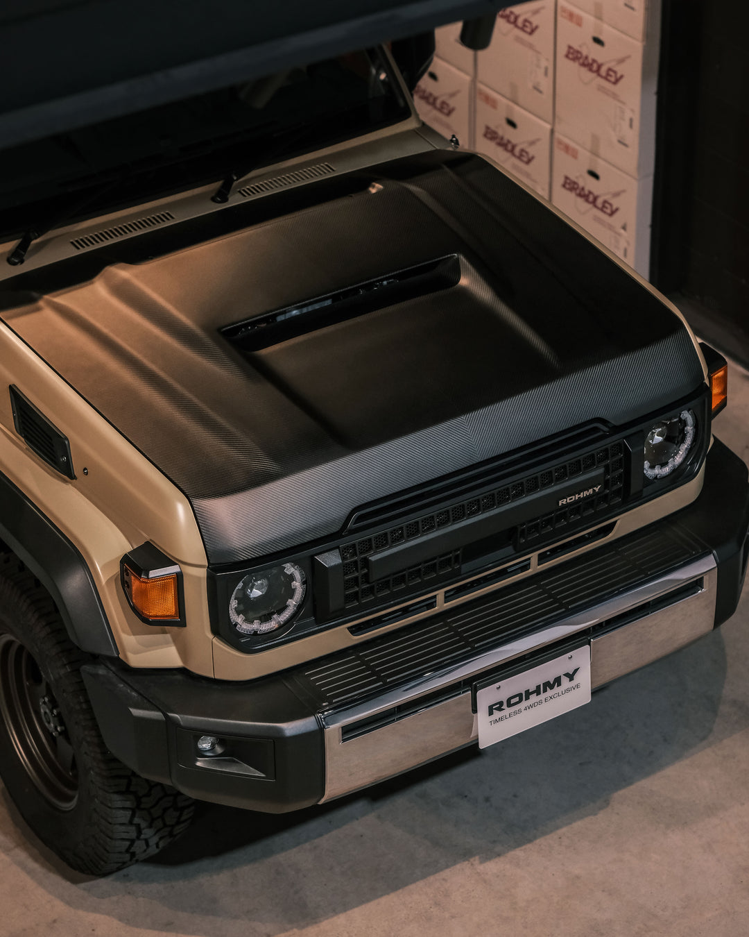 ROHMY LANDCRUISER 70 SERIES DRY CARBON BONNET