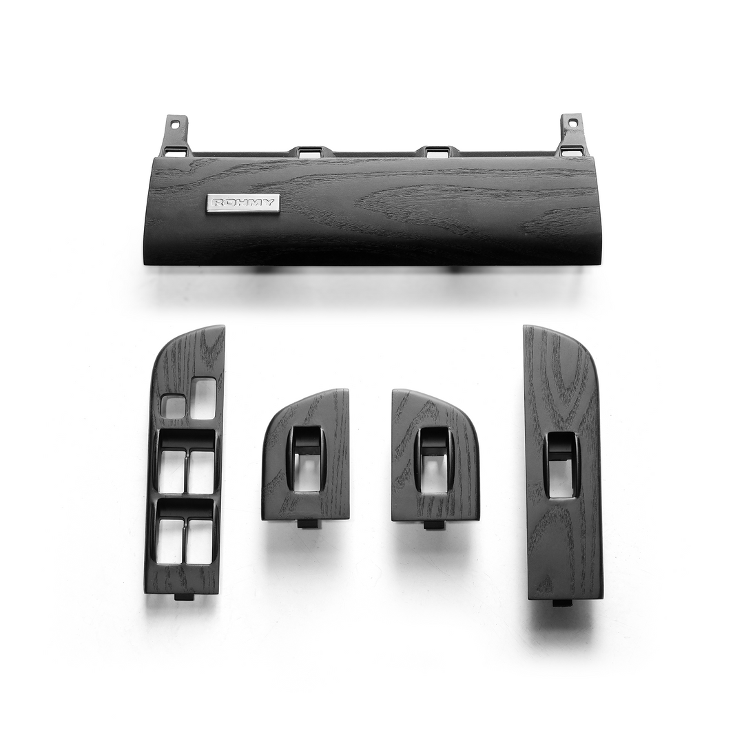 Sumi Black ash wood interior trim set for LandCruiser 70 GXL
