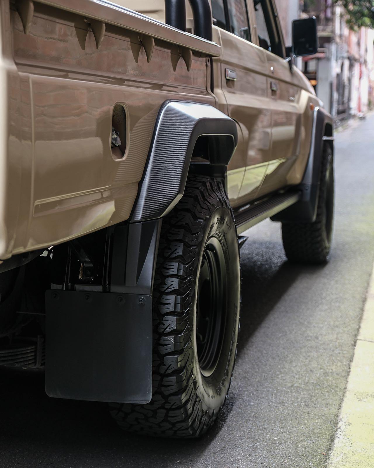 Toyota land cruiser mud outlet flaps